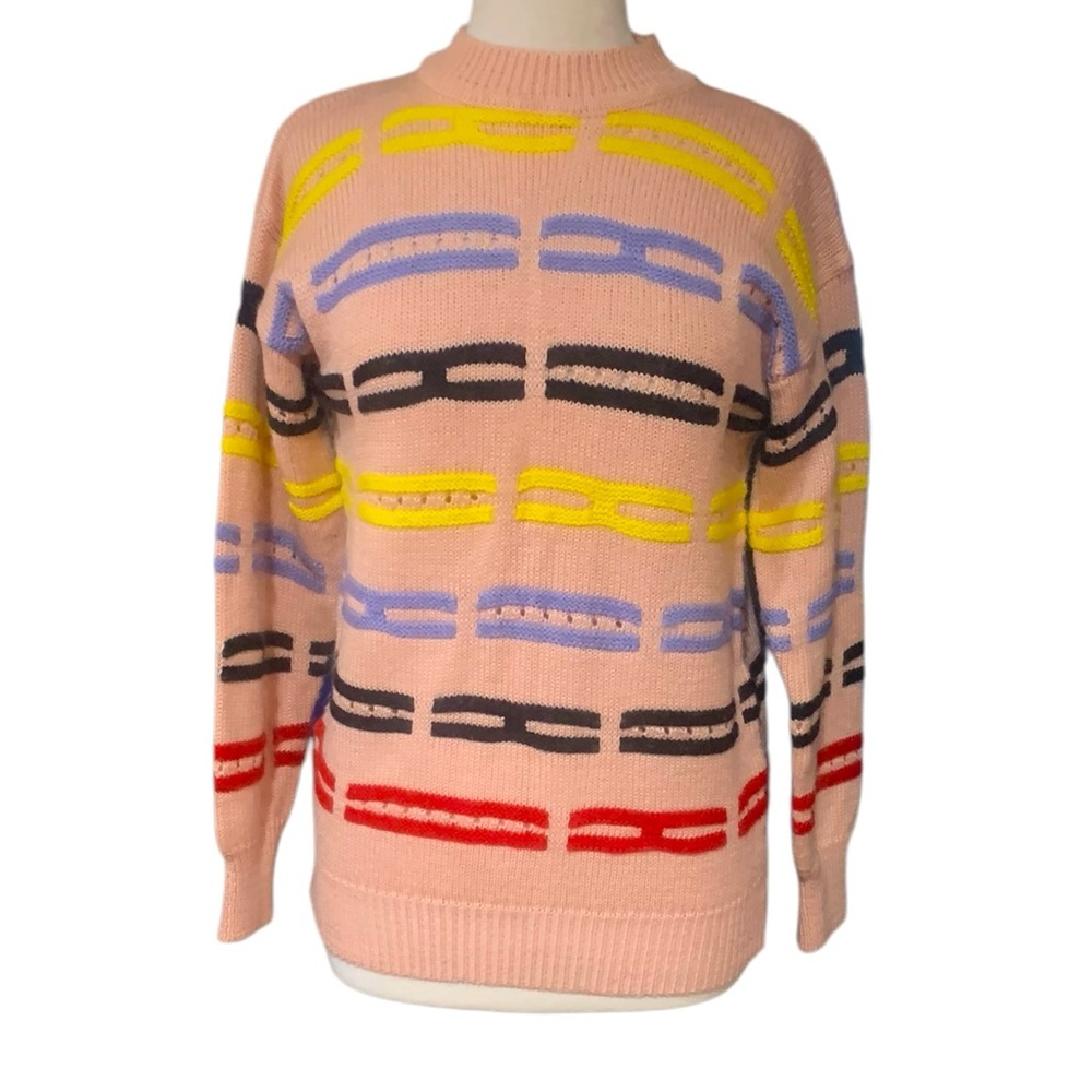 Vntg 90’s teen Esprit colorful geometric sweater size small - Picture 1 of 6